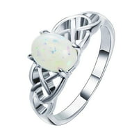 Frehsky prstenovi opal ring okrugli Opal bijeli kamen ručni nakit modni nakit prsten