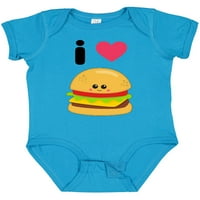 Inktastic I Love Cheeseburgers Poklon Baby Boy ili Baby Girl Bodysuit