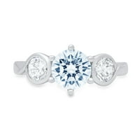 1.72ct okrugli rez plavi simulirani dijamant 18k bijeli zlatni godišnjica Angažmane kamene prstene veličine