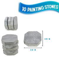 Koltose po kaš - Octagon Basalt Stones, prirodna bazaltna platna, zanatske stijene za slikanje,
