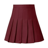Wendunide suknje za žene, ženska modna visoka struka nagnuta mini suknja Slim struka casual teniska