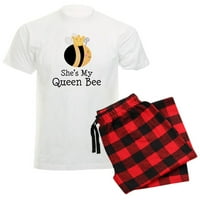 Cafepress - Ona je moja kraljica pčela parovi - muške svjetlosne pidžame