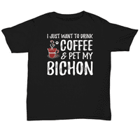 Ljubitelj Bichon-a za kavu Uniziraj majicu Funny Dog Mom Day