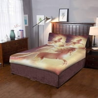 Posteljina za posteljinu Pegasus Dvostruki veličine Duvet poklopac sa jastukom za ukrašavanje sobe za