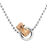 Ogrlice Privjesci Gold Classic Rhinestone Titanium čelični par Ogrlica personalizirana ogrlica