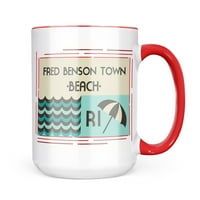 Neonblond američke plaže za odmor Fred Benson Town Beach Poklon poklon za ljubitelje čaja za kavu
