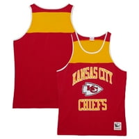 Muški Mitchell & Ness Red Gold Kansas City Chiefs Heritage Colorblock Tank top