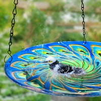 Clzoud Wild Feeders ptice staklene ptice kupatilo na otvorenom na otvorenom stakleni uzorak ptica uzorak