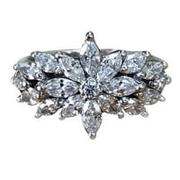Amlbb prstenovi za žene dame modni dijamantski modni kreativni kvadratni dijamantni prsten zvoni pokloni