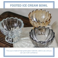 Hemoton ukrasni stakleni čaše za sladoled od sladoleda visoke osnovne desertne čaša izvrsna puding čaša