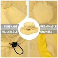 Ribarska kapa žuta, plaža na otvorenom sunčana šešir zaštite od odvojivih kablova