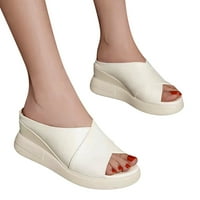 Žene Sandale Ljetna platforma klinovi na petu Sandale Udobne kožne sandale Peep Toe klinovi Modne cipele