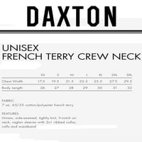 Daxton Nashville Duks atletski fit pulover CrewNeck Francuska Terry tkanina, mstd dukserica Crna slova,