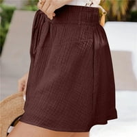 Ženske kratke hlače Labavi kratke hlače sa visokim strukom COMFY Ljeto u boji Casual široke nogave hlače