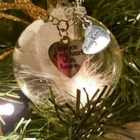 Božićni ukrasi Pero Ball, Memorial Božićni ukras Simpatijski poklon, Anđeli u nebeskom Memorijalnom ornamenta Privjesak Xmas Decor Tree Decor, Heaven Ornament za božićno drvcu