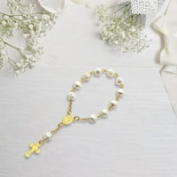 Katolička kružna narukvica Isus Cross narukvica vjerski nakit ukras Ženske ružarske meditacije perle