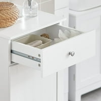 Haotian BZR21-W, kabinet za pranje rublja od bijelog kupatila sa košarom, nagib rublja rublje, kupatilo