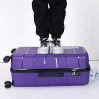 Tvrđenog kofera za kofere kofera PP prtljage sa TSA Lock3-komadni set, ljubičasta