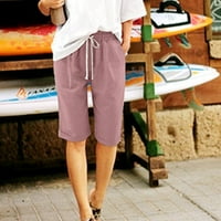 HOMCHY Ljetne hlače Žene Ležerne prilike sa labavim čvrstim strukom tanke znojne hlače ružičaste s