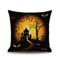 Noć vještica jastuk za jastuk Pumpkin Moon CAT jastuk za jastuk za kućni ukras