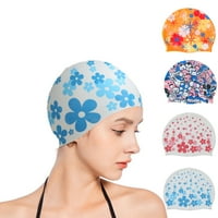Štetno plivanje šešir visoka elastičnost cvjetni ispis za zaštitu uha Vodootporni komforan kupanje hat