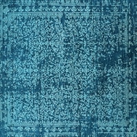 Ahgly Company Trgovni orijentalni svijetlo plavi industrijski prostirke, 7 'kvadrat