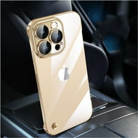 Slučaj za iPhone 12, fotoaparat Lenstector Plativ luksuznog prozirnog poklopca za žene Muškarci Jasni