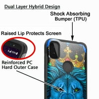 Metkaza Hybrid Slim Telefon kompatibilan sa T-Mobile Revvl 4G - Plavi kraljevski lav