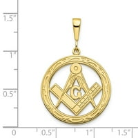 10k žuto zlato čvrsto masonski simbol šarm - 2. grama - mjere 35x širine