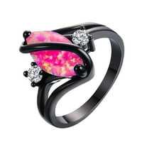 Wozhidaoke prstenovi za žene cirkon vintage ovalni nakit prsten za angažman prsten za rođendanski pokloni