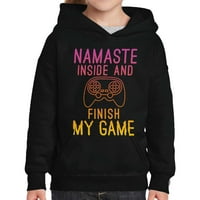 Gamer Namaste Inside Video Gaming Pull Kids Hoodie dukserice Djevojke Teen Brisco Marke X