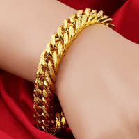 Klasična narukvica za muškarce 24K pozlaćena manžetna na narukvicu za lanac za Valentinovo Dan Objbova