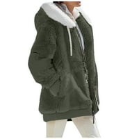 Jakne za žene plus veličine Sherpa Fleece Zimske kapute Duksevi Puni zip up Fuzzy plišane duksere Ležerne