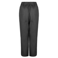 Solacol Ženske hlače Ležerne prilike Ležerne prilike Ležerne prilike Labavi džepni zavoj dugačke hlače