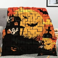 Noć vještica Dekorativna pokrivačica sa jastukom, sablasna pokrivač za groblje za spavaću sobu dnevni