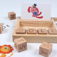 Drvena slova pravopisna igra Profesionalne abecede Riječi blokiraju prenosive nemoguće rano obrazovna igračka
