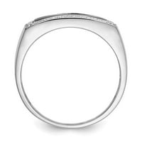 14k bijelo zlato ili kvalitetan real dijamantski muški prsten