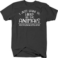 Samo želite pomoći svim veterinarskim radnim majicama za muškarce male tamno sive