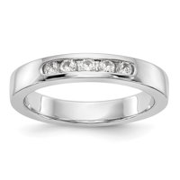 14k bijeli zlatni prsten za prsten za vjenčanje vjenčani dijamantski laboratorij, veličina 6
