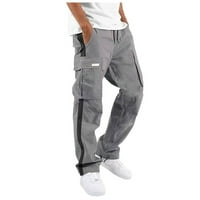 Muške hlače Regularne fit teretne hlače Jogging Cargo Hlače Ploče Pocket pantalone Sive l