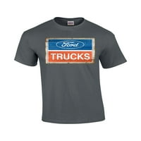 Američki Ford kamioni Logo Majica s kratkim rukavima za odrasle-CHARCOAL-XXL