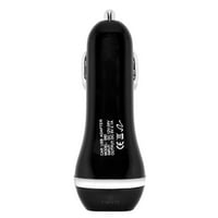 Crni brzi automobilski punjač Micro USB kablovski komplet za Motorola Droid Turbo mobitele [USB auto