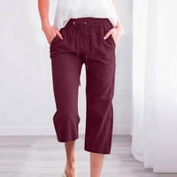 Efsteb Ženske kratke hlače za ljetne u boji Trendy Baggy Hlače, casual elastične struke kratke hlače