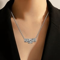Ogrlice za žene tri ogrlice u obliku cirkona Trendi klavicko lančani temperament Viseći izrez nakit