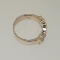 Britanci napravio je 9k bijelo zlato prirodne akvamarinske ženske vječne prstene - Opcije veličine -