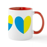 Cafepress - Stojim sa ukrajinskim šalicama srca - OZ keramička krigla - Novelty Cafe čaj čaja