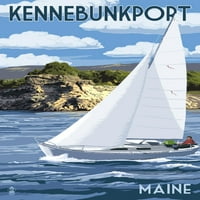 KenneBunkport, Maine, Sloop Jedrilica i jezero