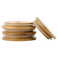 Bambusovi jar poklopci sa rupama od slame drveni izdržljivi kandin poklopac