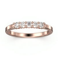 0,50CT Classic okrugli rez pet kameni dijamantni moissan prsten 18k ruža zlato preko srebra
