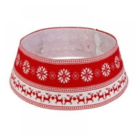 Hazel Tech - Božićna suknja PVC prečnik Snowflake ELK pletenje Drvene ovratnike Xmas Party Home Decoration